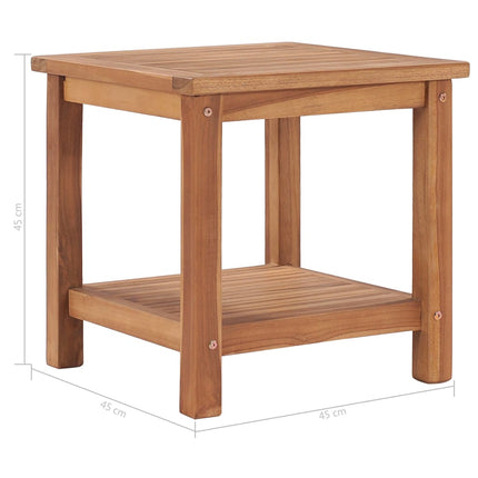sofabord 45x45x45 cm massivt teaktræ