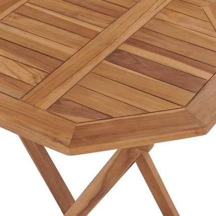 foldbart havebord 60x60x75 cm massivt teaktræ