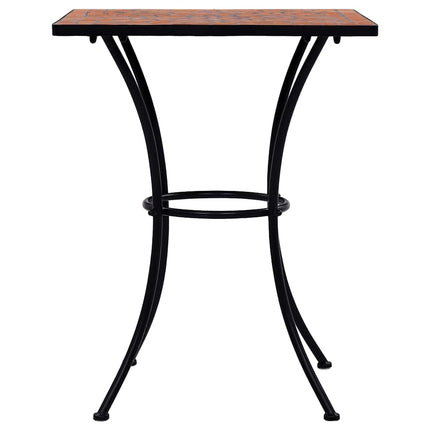bistrosæt 3 dele mosaikdesign keramiske fliser terracotta