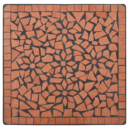 bistrosæt 3 dele mosaikdesign keramiske fliser terracotta