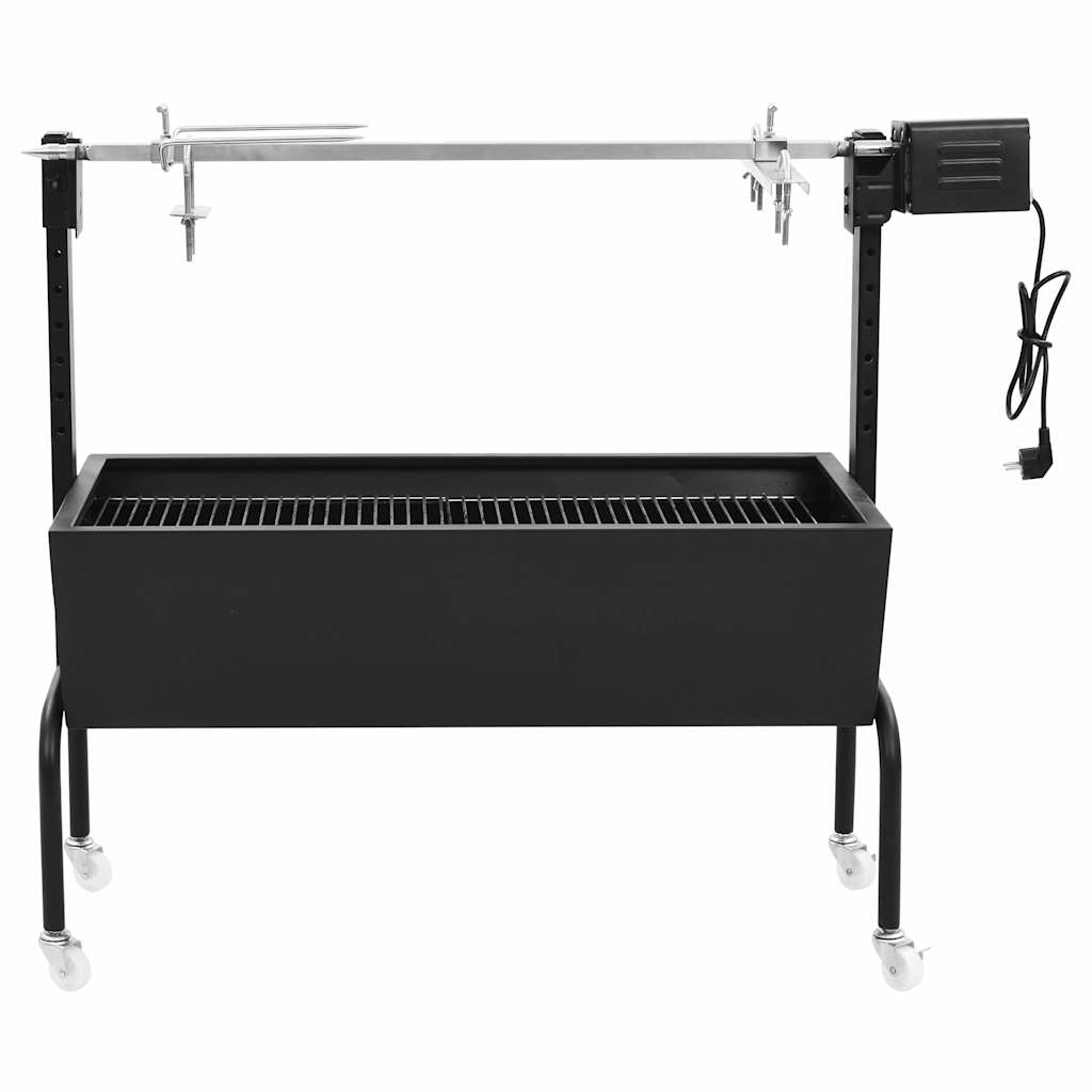 elektrisk grill med rotisserie rustfrit stål