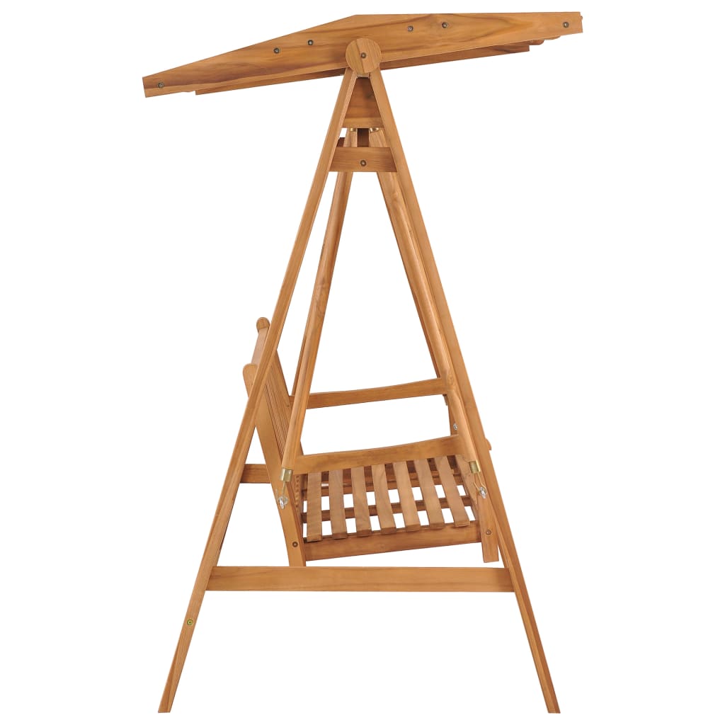 gyngebænk 170 cm massivt teaktræ