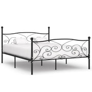 sengestel med lamelbund 180 x 200 cm metal sort