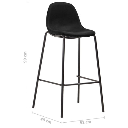 barstole 6 stk. stof sort