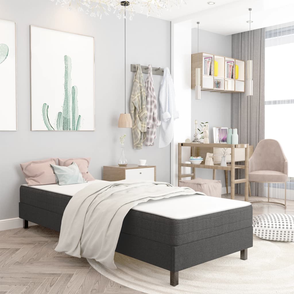 sengestel til boxmadras 100x200 cm stof grå