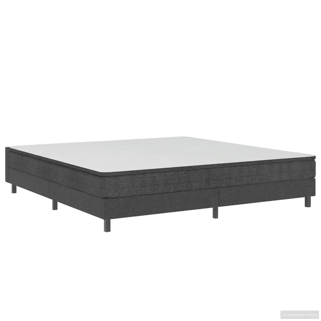 sengestel til boxmadras 200x200 cm stof grå