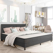 sengestel til boxmadras 200x200 cm stof grå