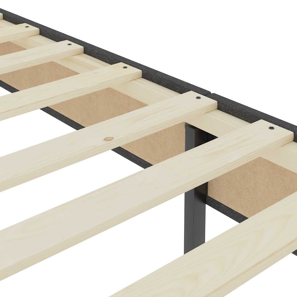 sengestel til boxmadras 200x200 cm stof grå