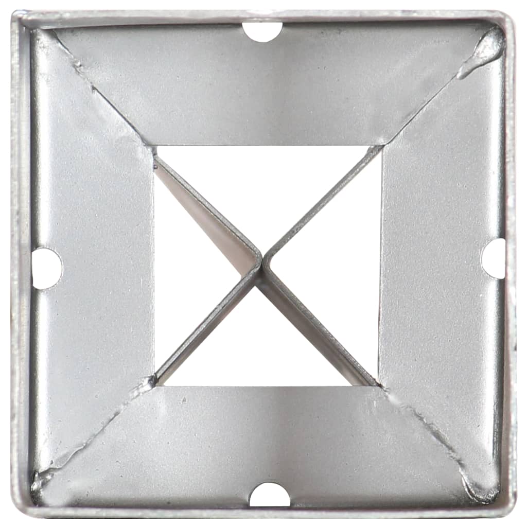 jordpløkker 6 stk. 9 x 9 x 90 cm galvaniseret stål sølvfarvet