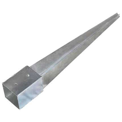 jordpløkker 6 stk. 10 x 10 x 76 cm galvaniseret stål sølvfarvet
