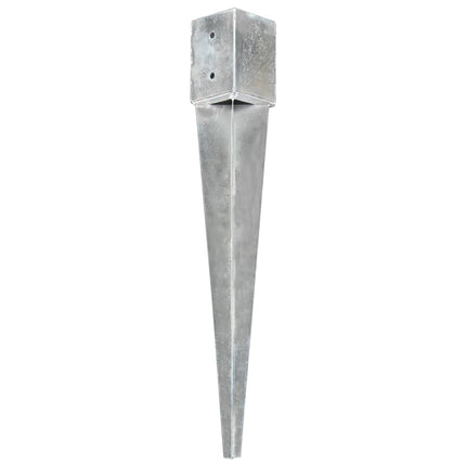 jordpløkker 12 stk. 10 x 10 x 76 cm galvaniseret stål sølvfarvet