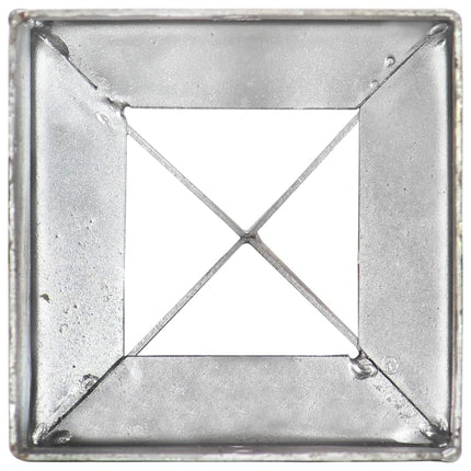 jordpløkker 12 stk. 10 x 10 x 76 cm galvaniseret stål sølvfarvet