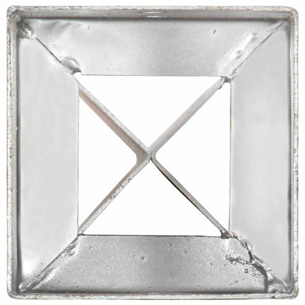 jordpløkker 6 stk. 12 x 12 x 89 cm galvaniseret stål sølvfarvet