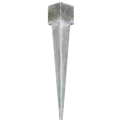 jordpløkker 2 stk. 14 x 14 x 91 cm galvaniseret stål sølvfarvet