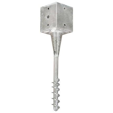 jordpløkker 6 stk. 12 x 12 x 56 cm galvaniseret stål sølvfarvet
