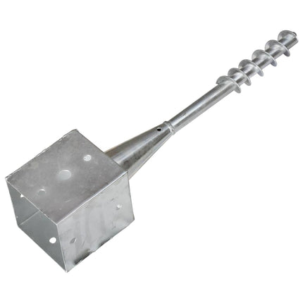 jordpløkker 6 stk. 12 x 12 x 56 cm galvaniseret stål sølvfarvet