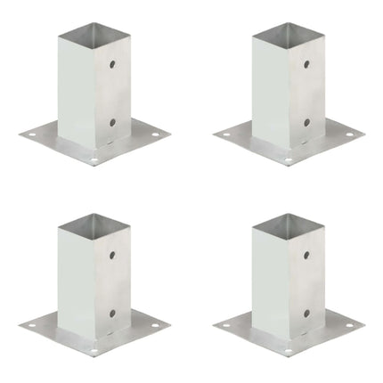 stolpefod 4 stk. 71 mm galvaniseret metal