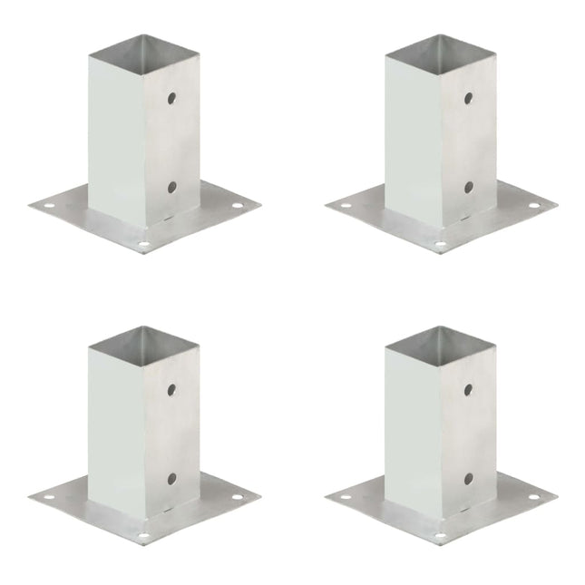 stolpefod 4 stk. 71 mm galvaniseret metal
