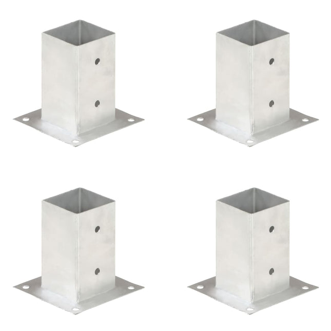 stolpefod 4 stk. 81 mm galvaniseret metal