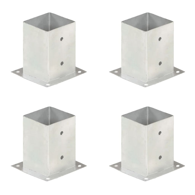 stolpefod 4 stk. 101 mm galvaniseret metal