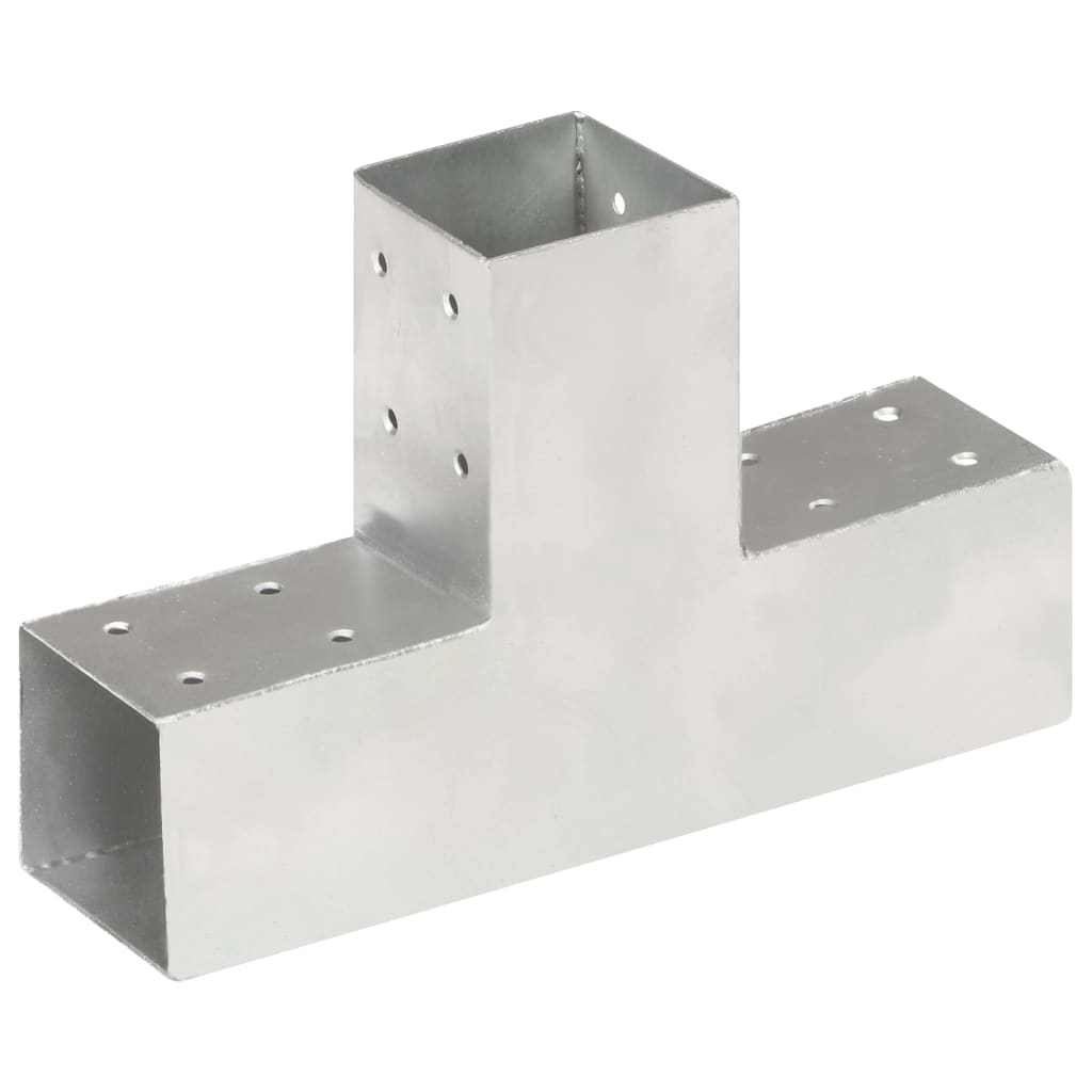 stolpebeslag T-form 71x71 mm galvaniseret metal