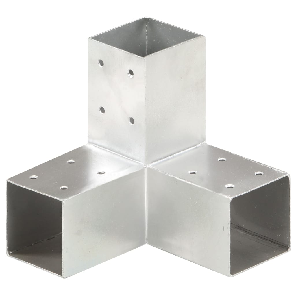 stolpebeslag Y-form 4 stk. 71x71 mm galvaniseret metal