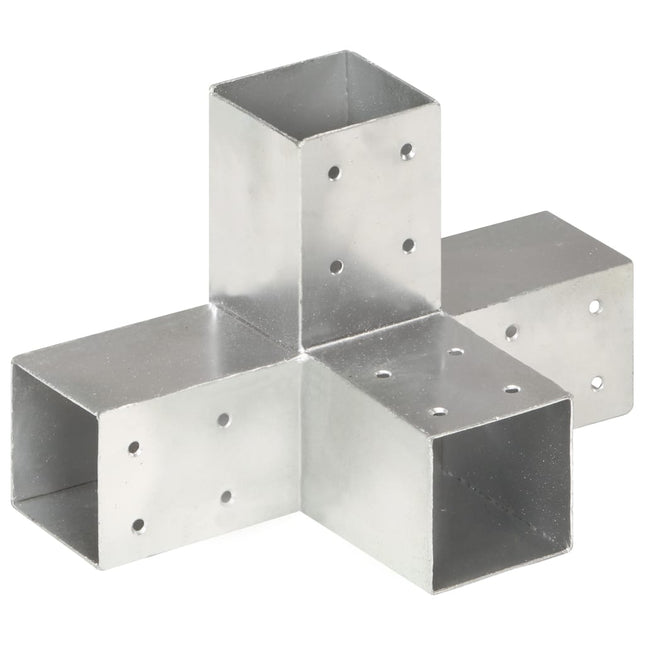 stolpebeslag X-form 4 stk. 71x71 mm galvaniseret metal