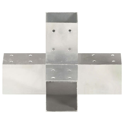stolpebeslag X-form 4 stk. 71x71 mm galvaniseret metal