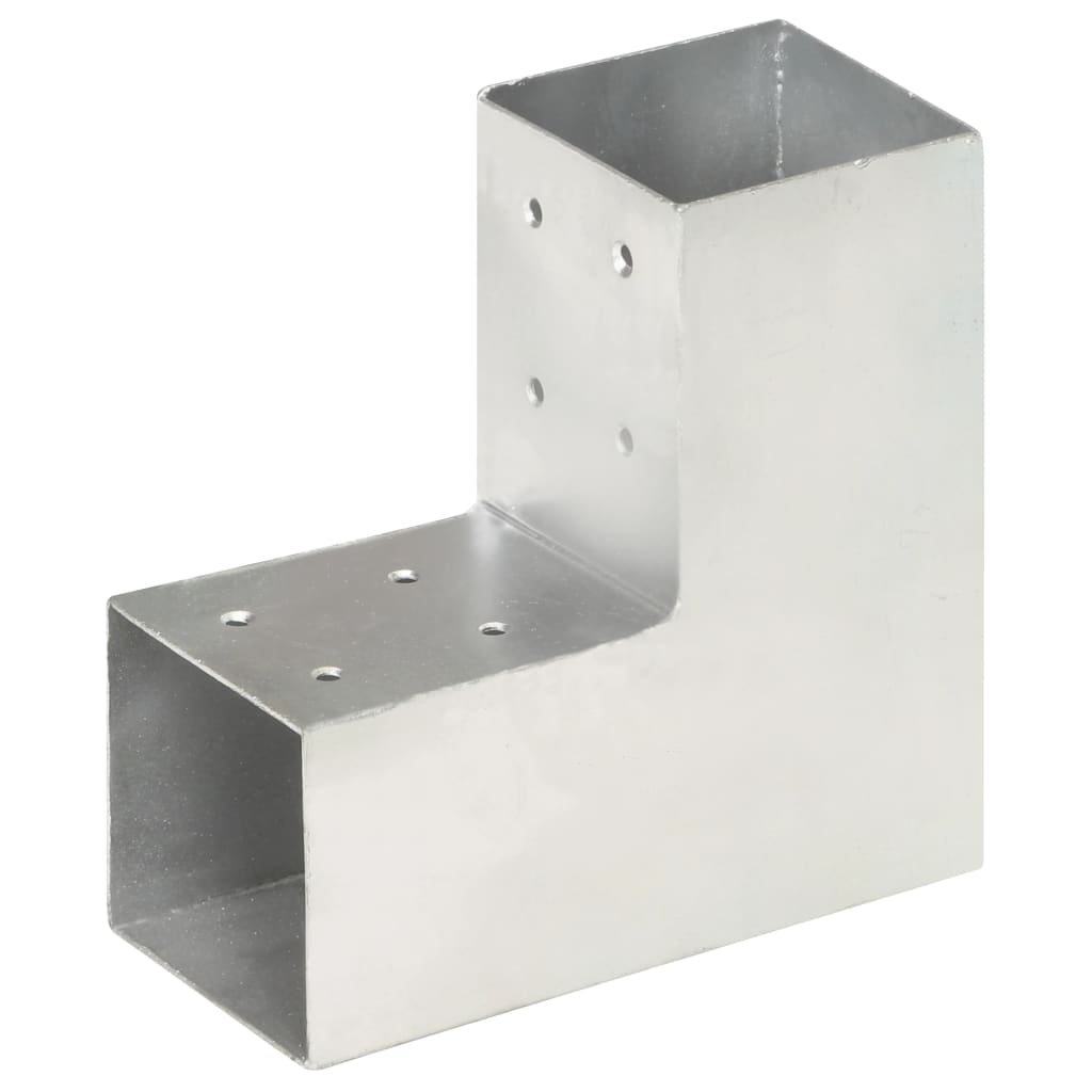 stolpebeslag L-form 4 stk. 81x81 mm galvaniseret metal