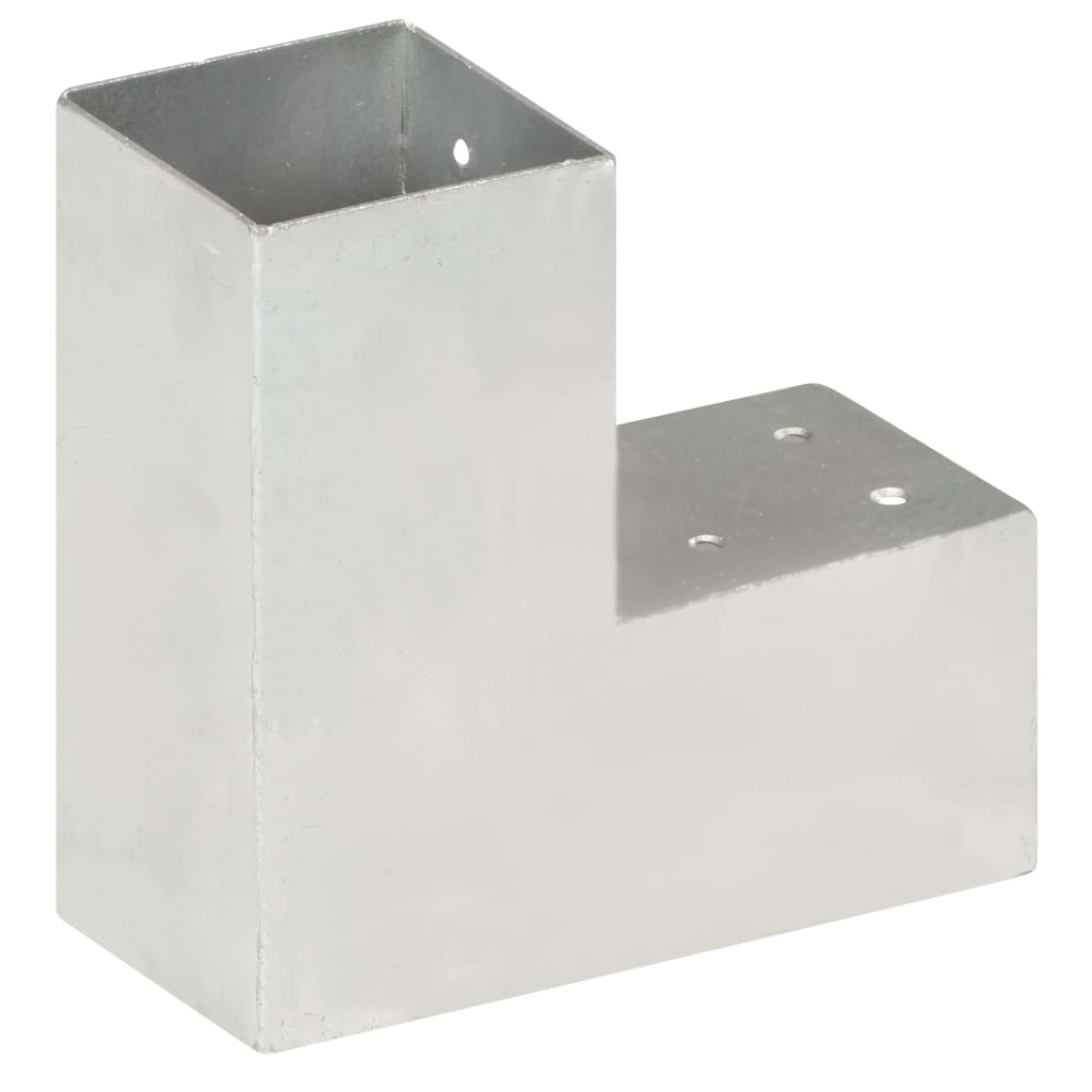 stolpebeslag L-form 4 stk. 81x81 mm galvaniseret metal
