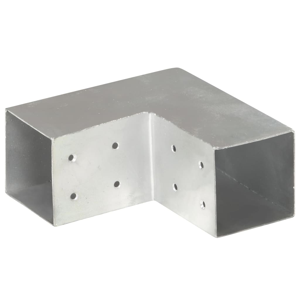 stolpebeslag L-form 4 stk. 81x81 mm galvaniseret metal