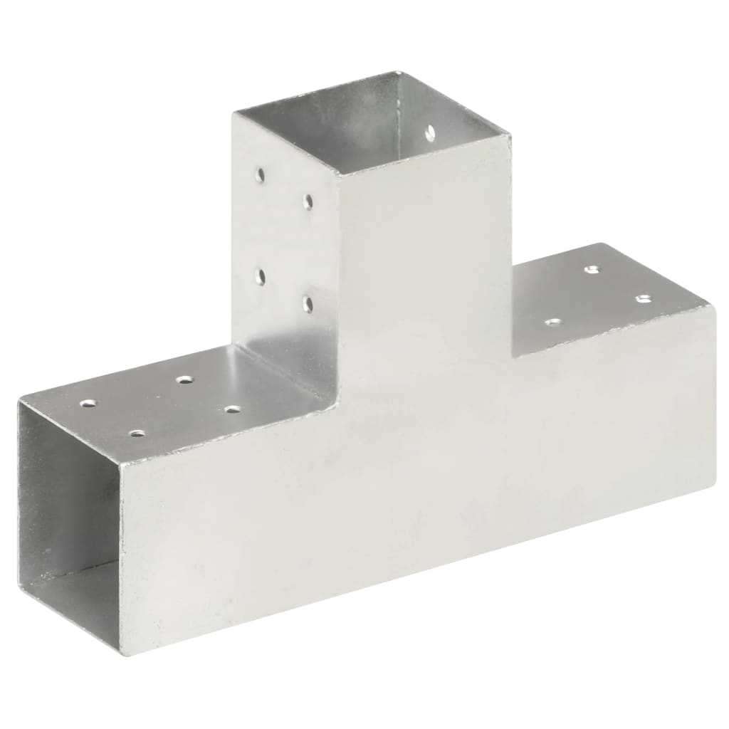 stolpebeslag T-form 4 stk. 81x81 mm galvaniseret metal