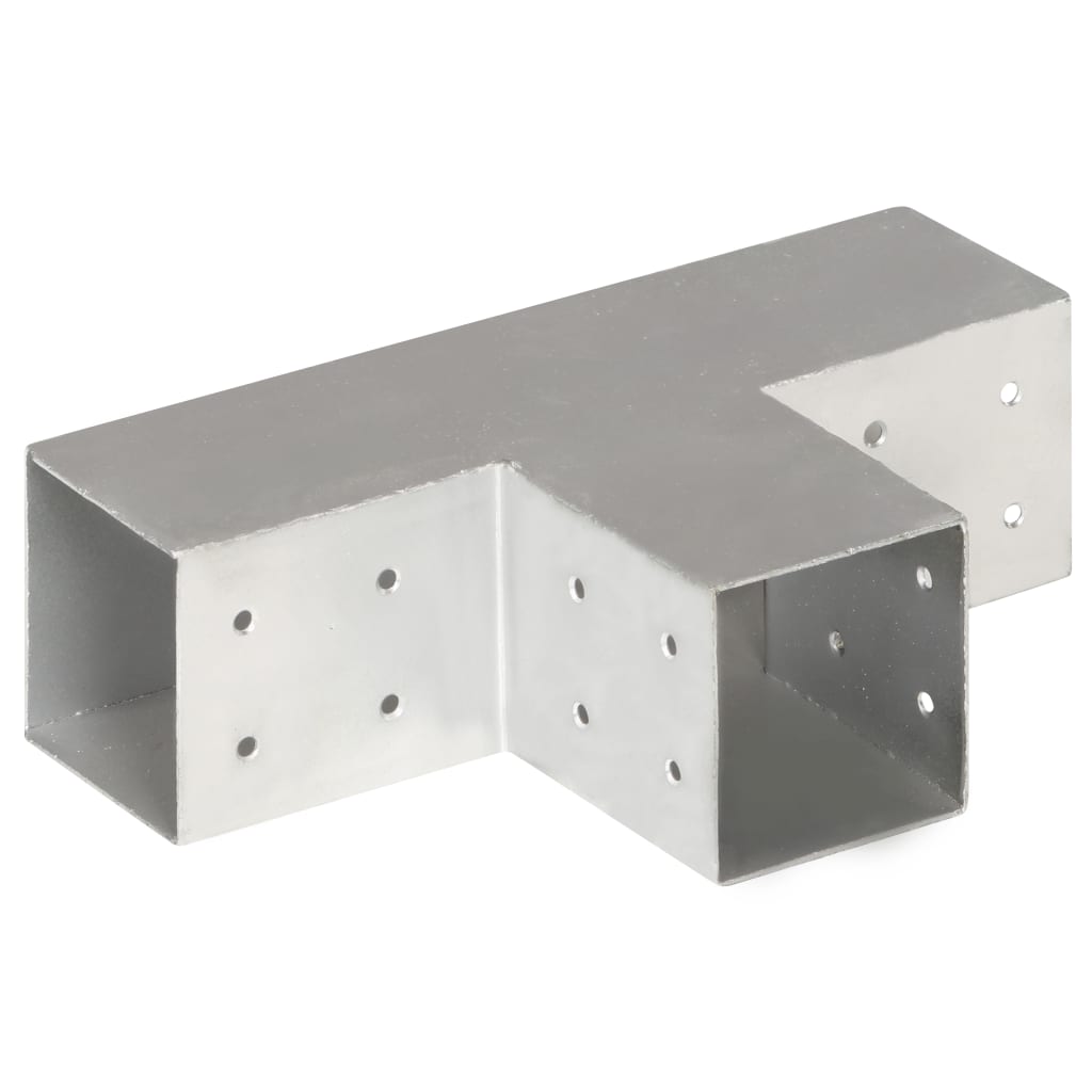 stolpebeslag T-form 4 stk. 81x81 mm galvaniseret metal