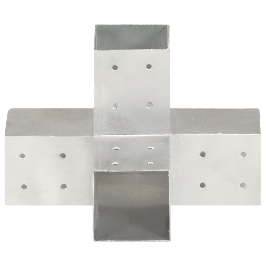 stolpebeslag X-form 4 stk. 81x81 mm galvaniseret metal