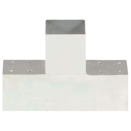stolpebeslag T-form 4 stk. 91x91 mm galvaniseret metal