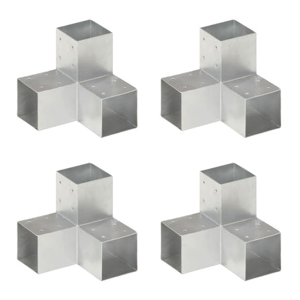 stolpebeslag Y-form 4 stk. 91x91 mm galvaniseret metal