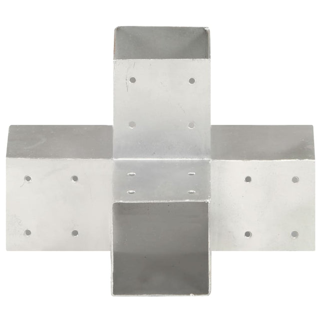 stolpebeslag X-form 91x91 mm galvaniseret metal