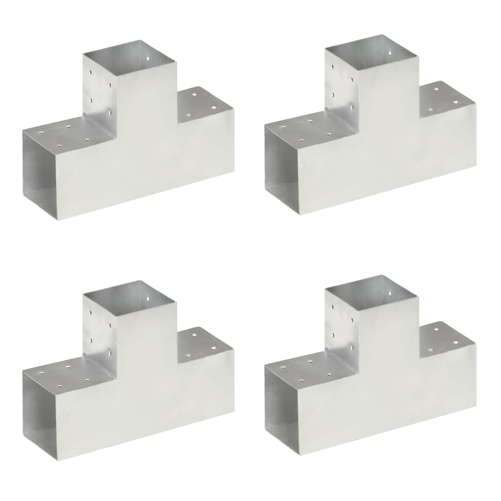 stolpebeslag T-form 4 stk. 101x101 mm galvaniseret metal
