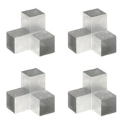 stolpebeslag Y-form 4 stk. 101x101 mm galvaniseret metal