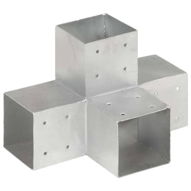 stolpebeslag X-form 4 stk. 101x101 mm galvaniseret metal