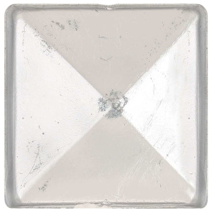 pyramideformede stolpehætter 6 stk. 81x81 mm galvaniseret metal