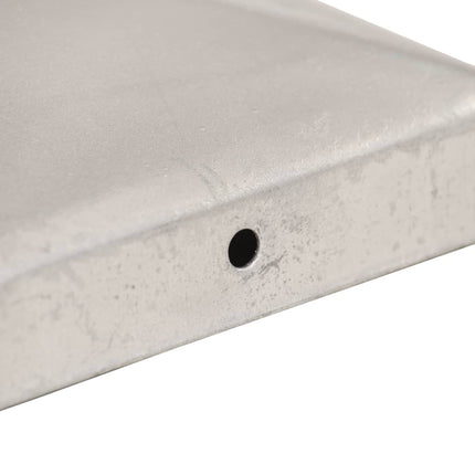 pyramideformede stolpehætter 6 stk. 91x91 mm galvaniseret metal