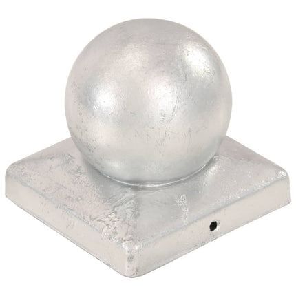 globusformet stolpehætte 6 stk. 101x101 mm galvaniseret metal