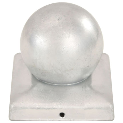 globusformet stolpehætte 6 stk. 101x101 mm galvaniseret metal