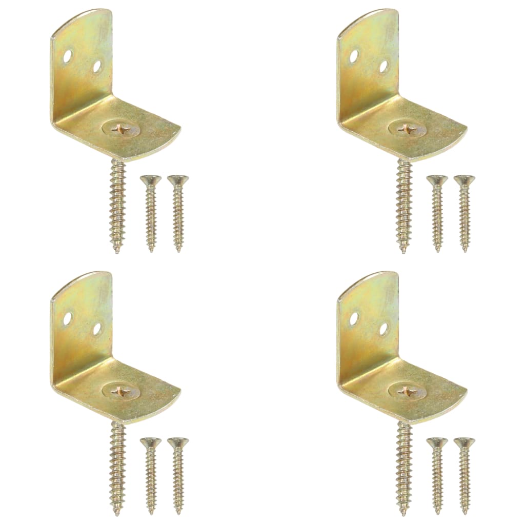 beslag til hegnspanel 4 stk. L-formet galvaniseret metal