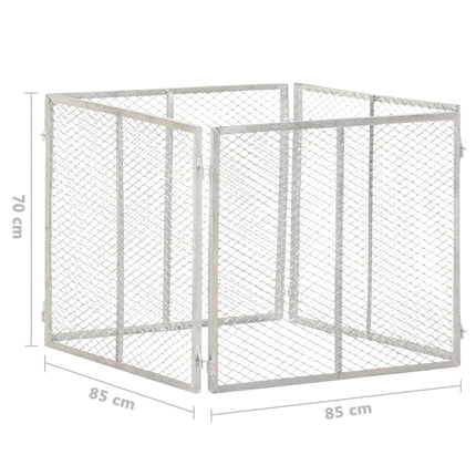 kompostbeholder 85x85x70 cm galvaniseret jern