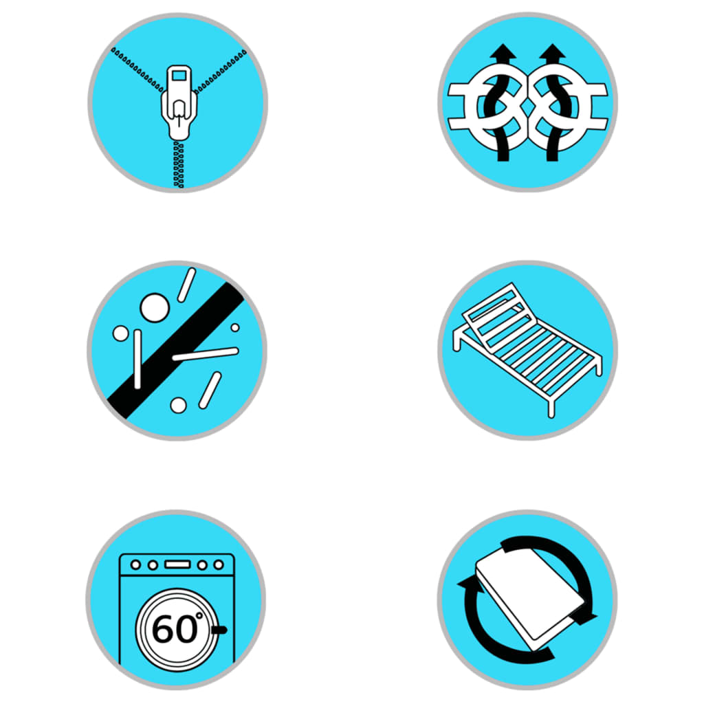 topmadras til seng med boxmadras 200x140x5 cm medium blød