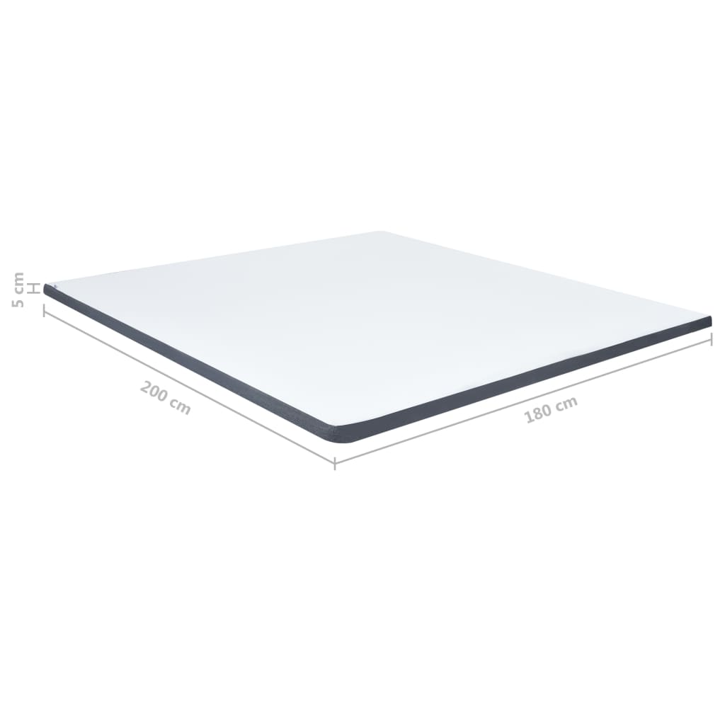 topmadras til seng med boxmadras 200x180x5 cm medium blød