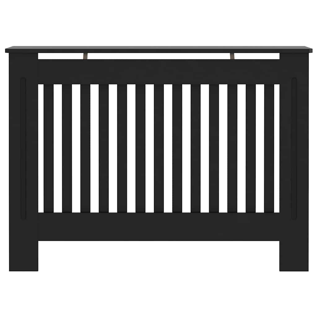 radiatorskjuler 112x19x81,5 cm MDF sort