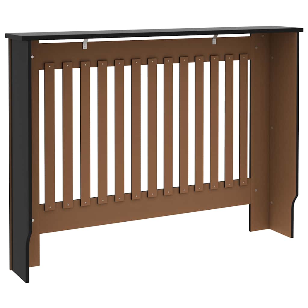 radiatorskjuler 112x19x81,5 cm MDF sort